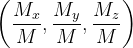 \dpi{120} \left ( \frac{M_{x}}{M} ,\frac{M_{y}}{M},\frac{M_{z}}{M}\right )